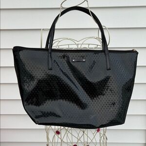 Kate Spade Black Textured Tote